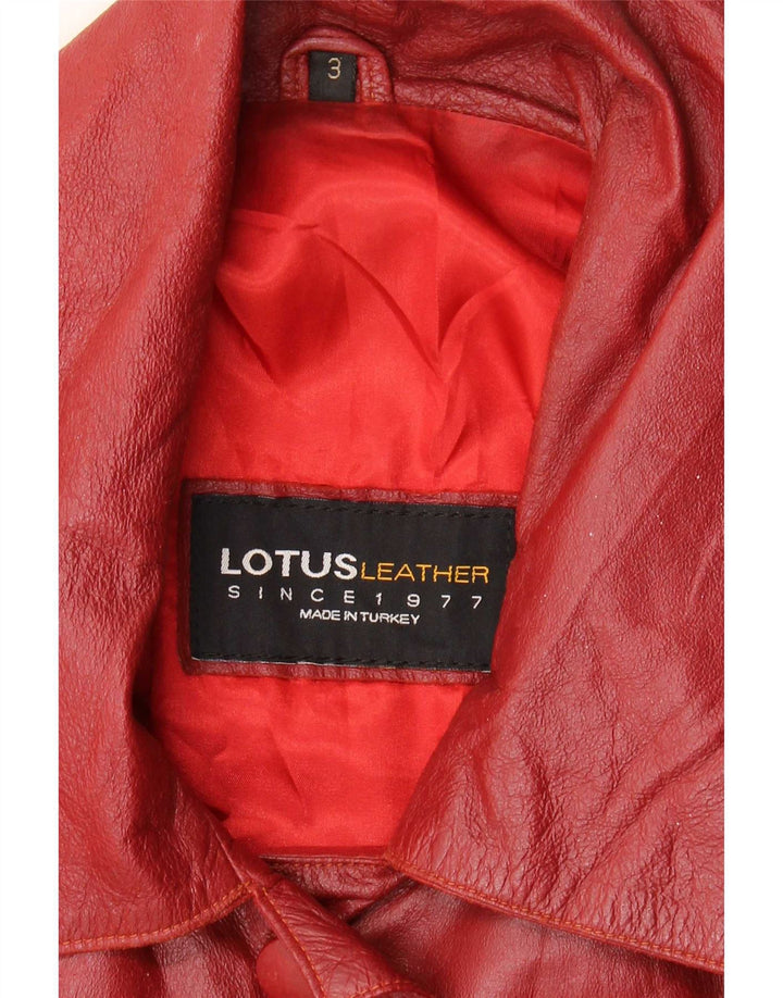 Lotus Damen Ledermantel UK 14 Large Burgund