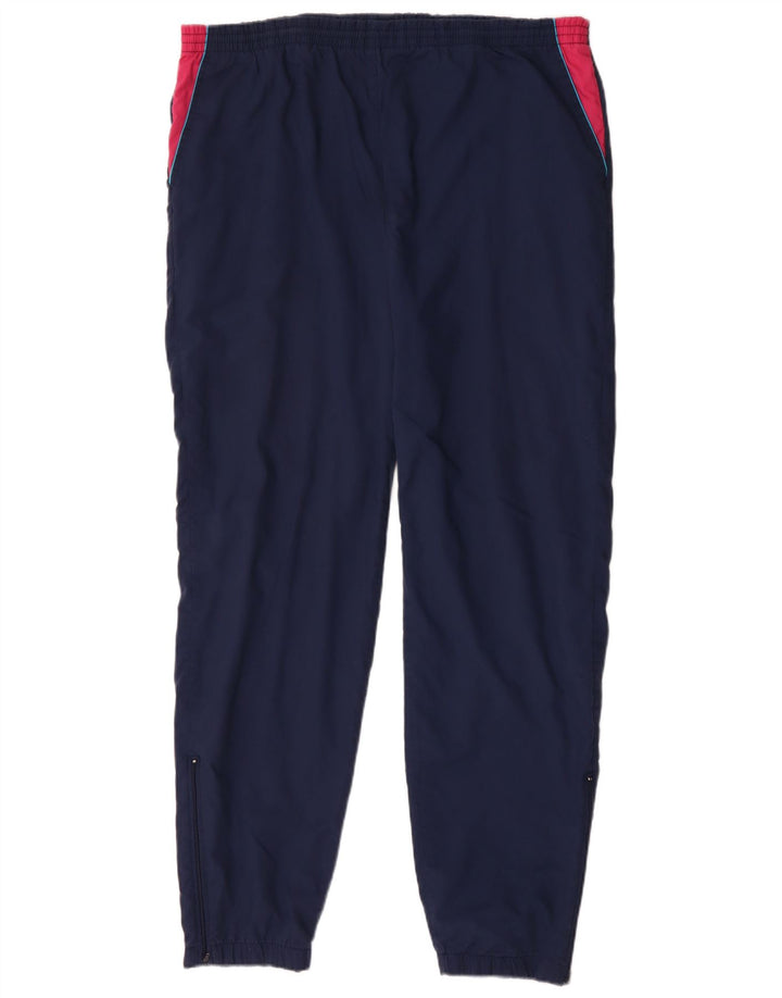 VINTAGE Herren-Trainingshose, Jogginghose, XL, Marineblau, Farbblock