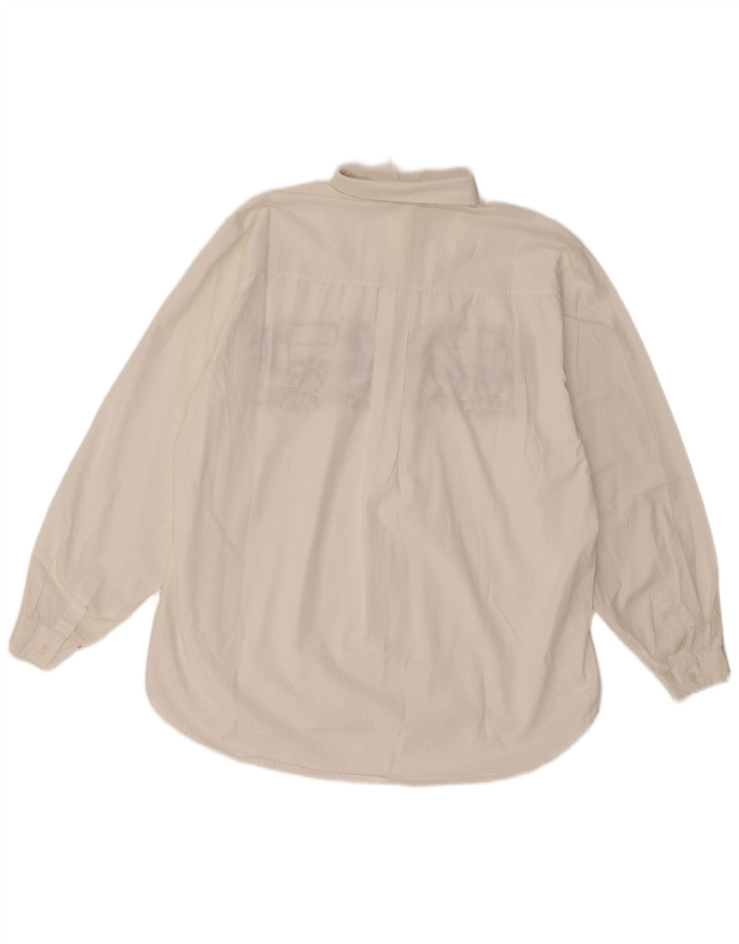Vintage Damen Grafikshirt UK 14 Große weiße Baumwolle