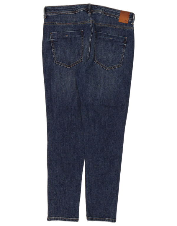 Zara Damen Skinny Jeans EU 42 Large W32 L28 Blaue Baumwolle