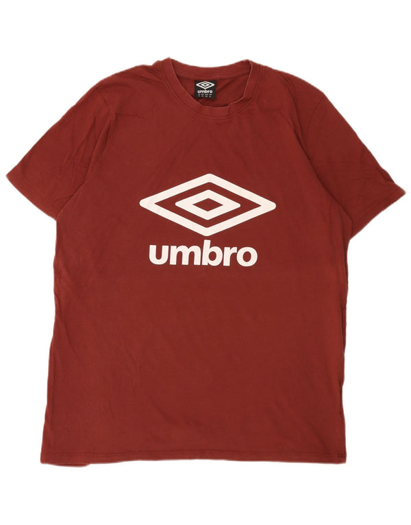 Umbro Herren-T-Shirt mit Grafik, XL, Burgunderrot, Baumwolle