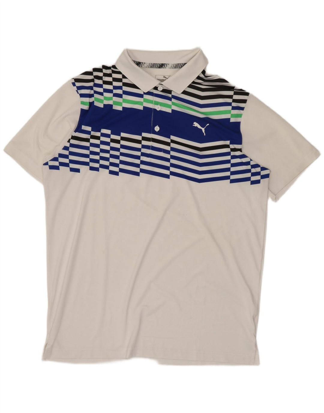 Puma Herren Poloshirt Medium White Colourblock