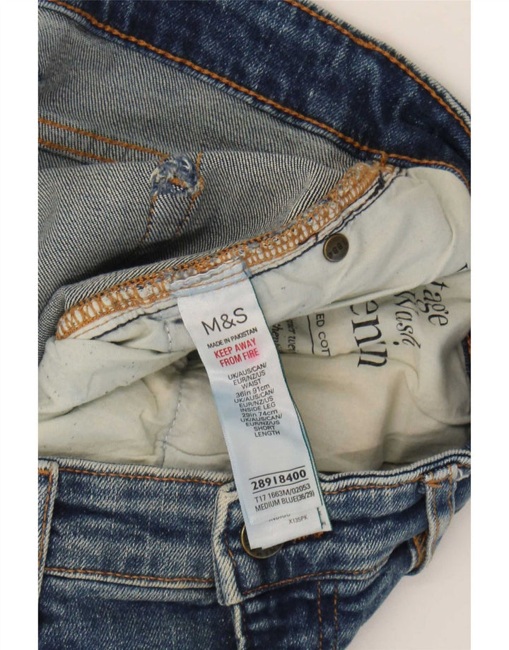Marks & Spencer Herren Straight Jeans W36 L29 Blaue Baumwolle