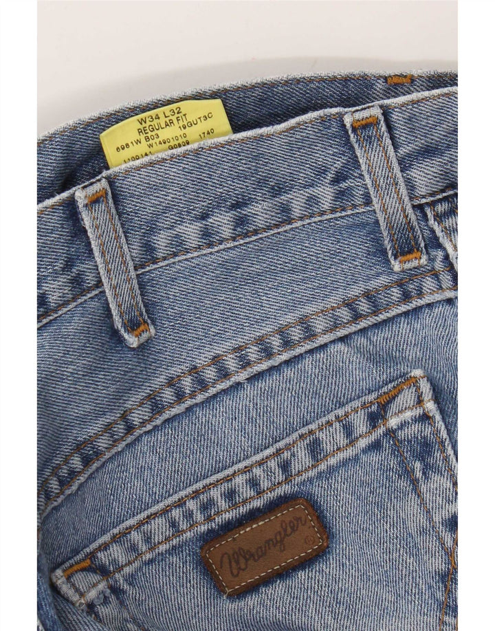 Wrangler Herren-Jeans mit normaler Passform, gerade Passform, W34, L32, Blau, Baumwolle