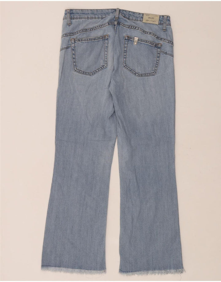 Liu Jo Damen Bootcut-Jeans W30 L26 Blaue Baumwolle
