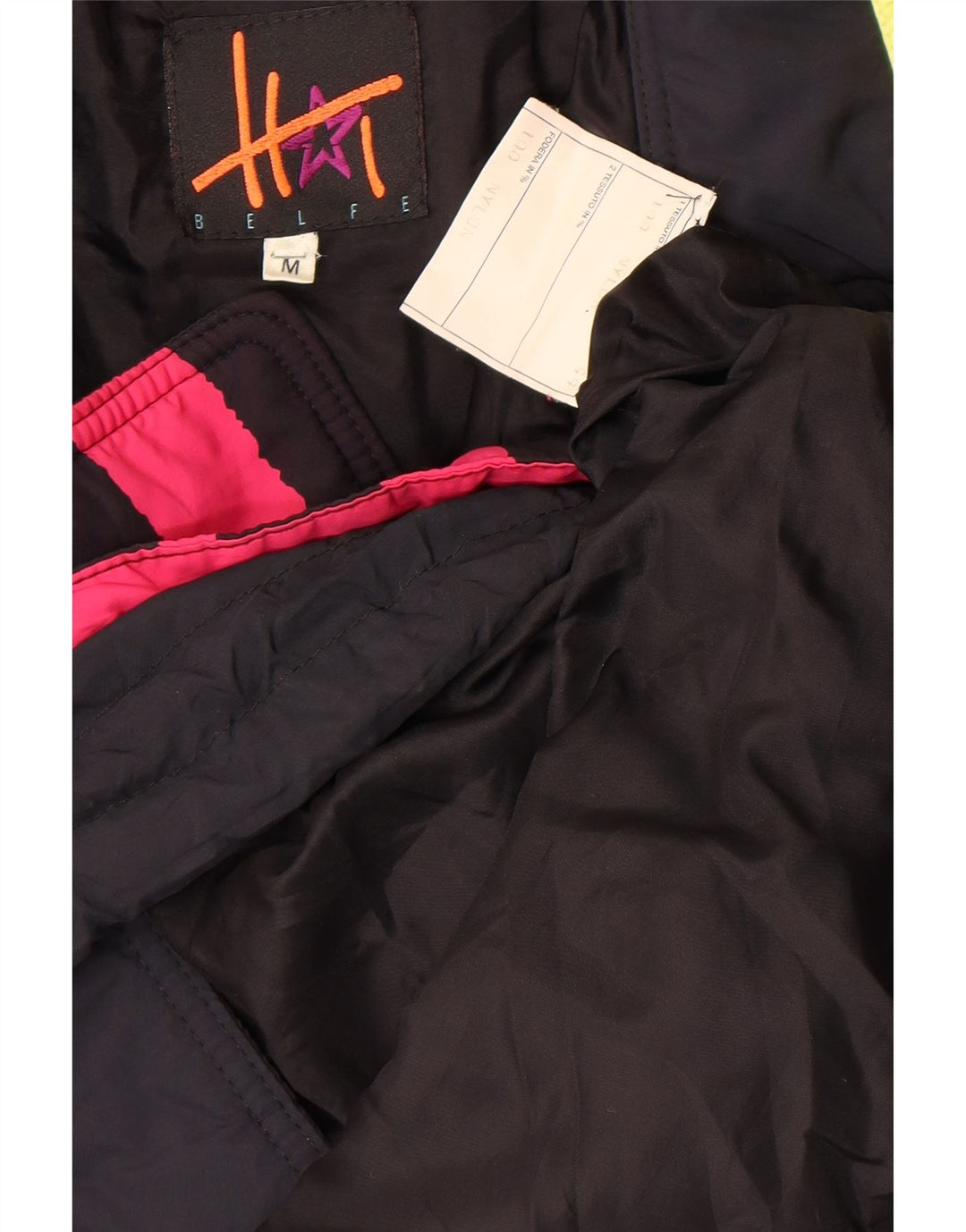 Belfe Herren-Skijacke mit abstraktem Muster, UK 38, mittelmehrfarbiges Nylon