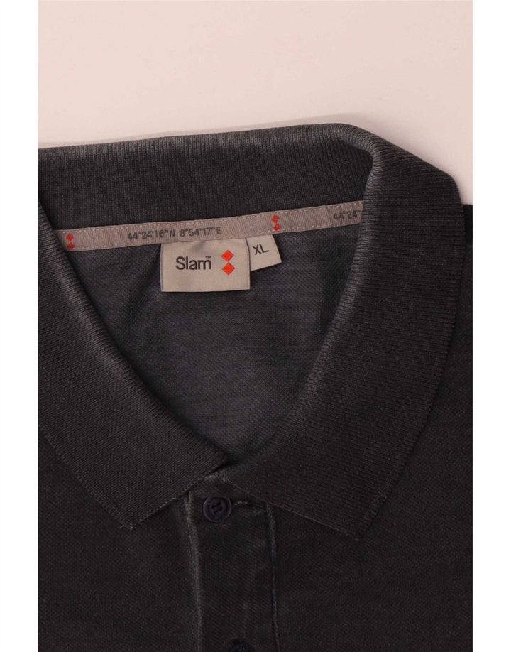 Slam Herren Poloshirt XL Grau Baumwolle