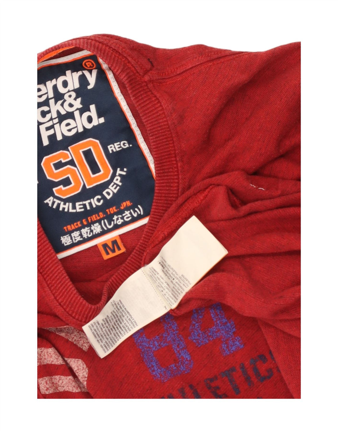 Superdry Herren Grafik-T-Shirt-Oberteil aus mittelroter Baumwolle