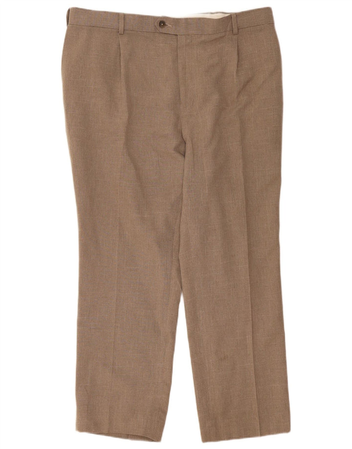 Marks & Spencer Mens Pegged Regular Fit Anzughose W44 L29 Beige
