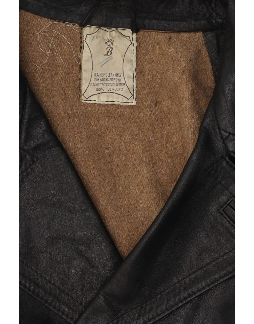 Vintage Herren Lederjacke UK 38 Mittelschwarzes Leder