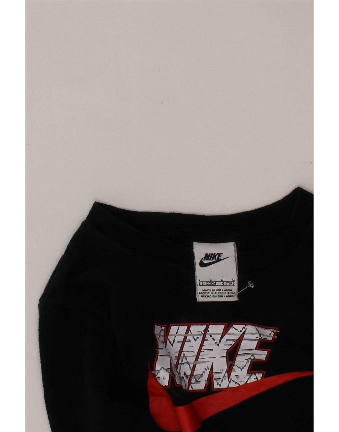 NIKE Jungen-Sweatshirt mit Grafik, 6–7 Jahre, Größe L, Schwarz