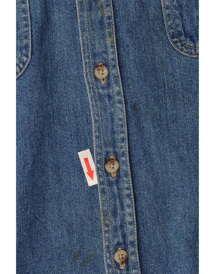 Timberland Jeanshemd für Jungen, 7–8 Jahre, blaue Baumwolle