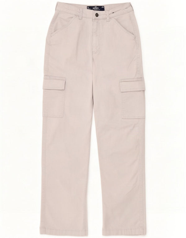 Hollister Womens Dad Cargohose mit hoher Taille US 0 XS W25 L29 Graue Baumwolle