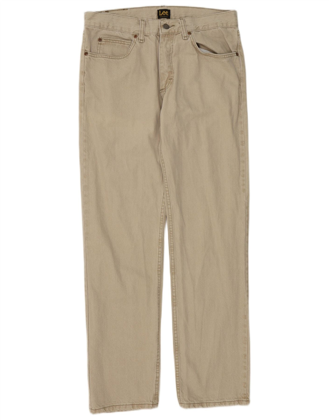 Lee Herren-Freizeithose mit normaler Passform, W32, L34, beige Baumwolle