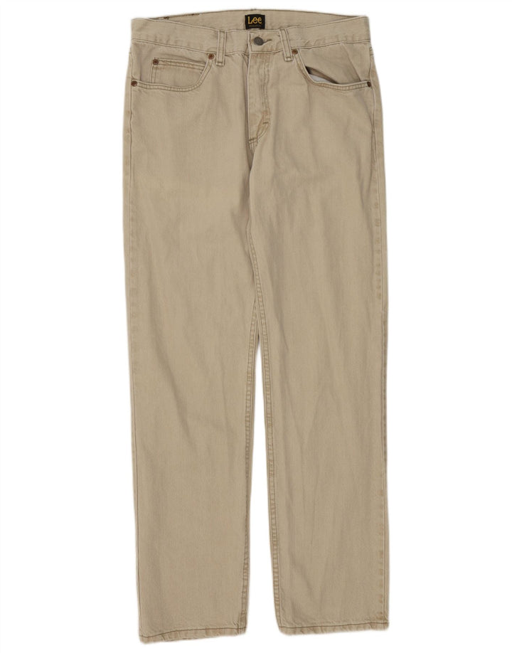 Lee Herren-Freizeithose mit normaler Passform, W32, L34, beige Baumwolle