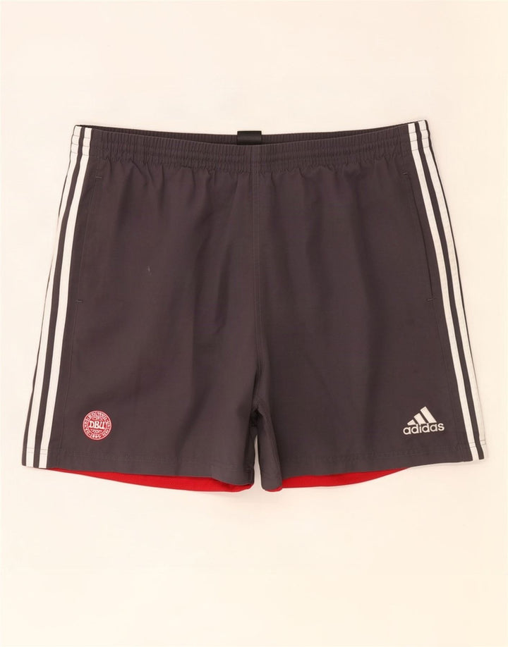 Adidas Herren Sport Shorts 2XL Grau Colourblock Polyester
