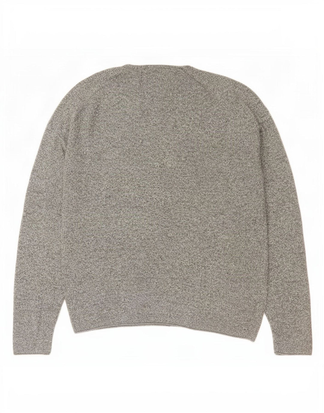 Zara Herren-Pullover mit Rundhalsausschnitt, groß, grau meliert