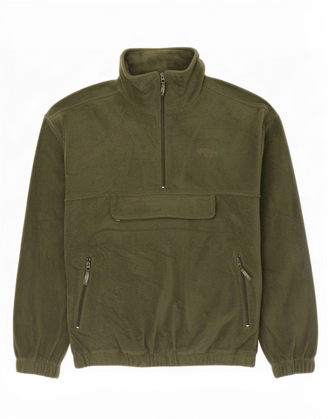 Vintage Herren Anorak Fleece Pullover Großes Khaki Polyester