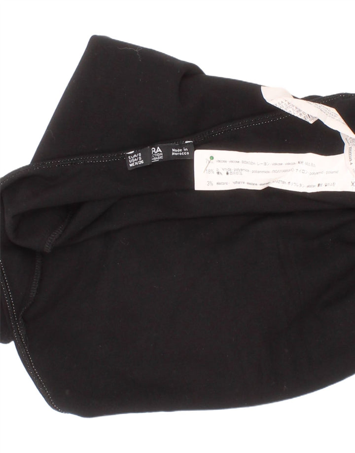 Zara Damen-Body, klein, schwarze Viskose