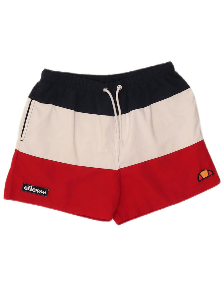 Ellesse Herren Badeshorts XS Mehrfarbiges Colourblock-Polyester