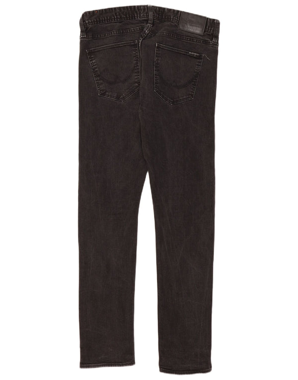 Superdry Damen Skinny Jeans W34 L32 Schwarze Baumwolle