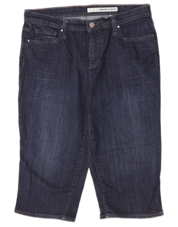 Dkny Damen Jeansshorts US 8 Medium W30 Marineblaue Baumwolle
