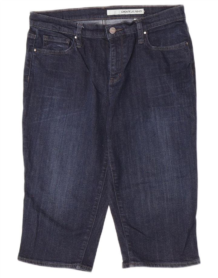 Dkny Damen Jeansshorts US 8 Medium W30 Marineblaue Baumwolle