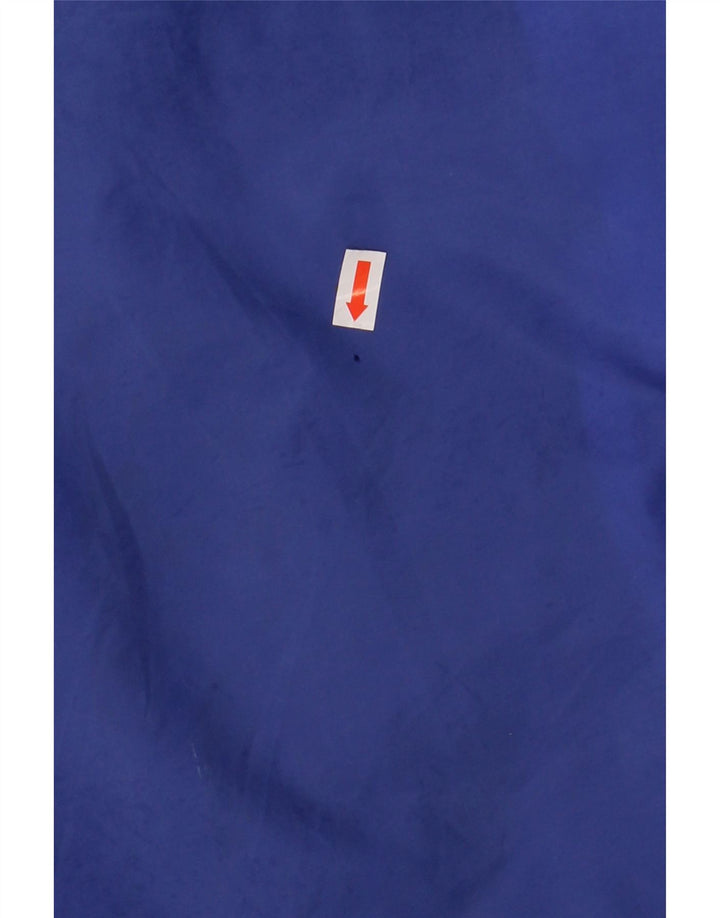 CHAMPION Mens Graphic Hooded Rain Jacket UK 38 Medium Blue Polyamide