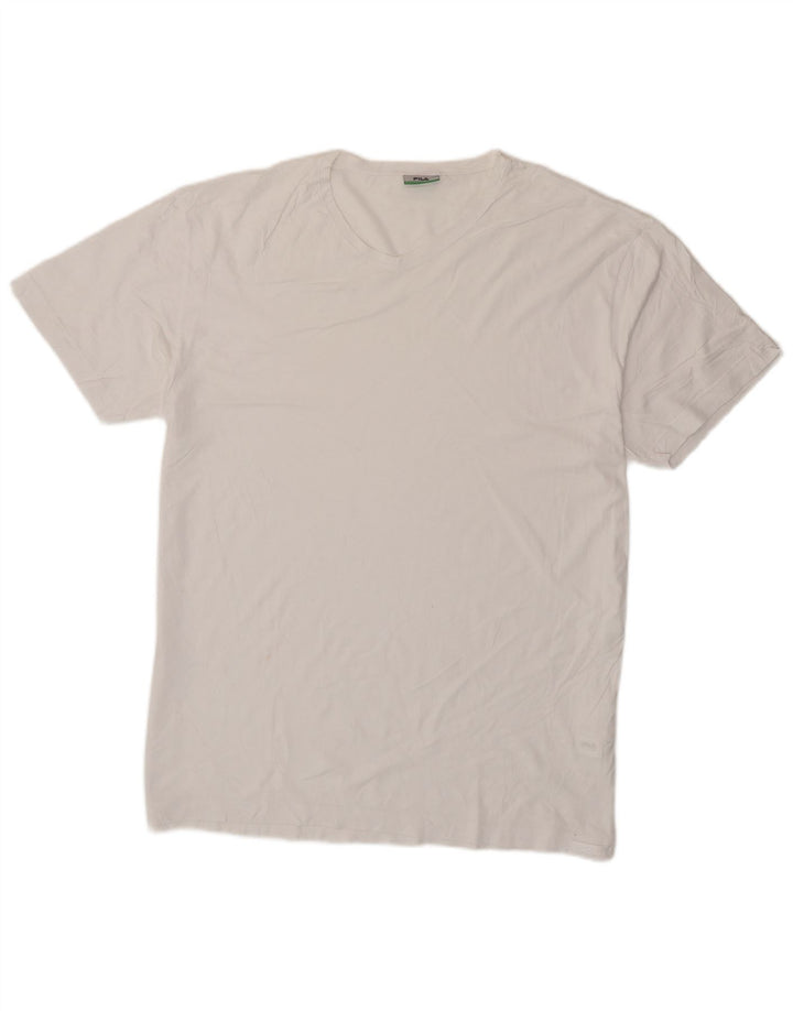 Fila Herren T-Shirt Top 2XL Weiße Baumwolle