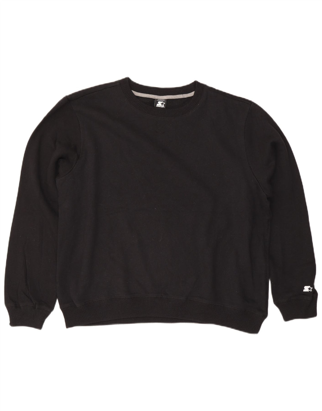 STARTER Übergroßer Damen-Sweatshirt-Pullover, UK 18, XL, schwarze Baumwolle