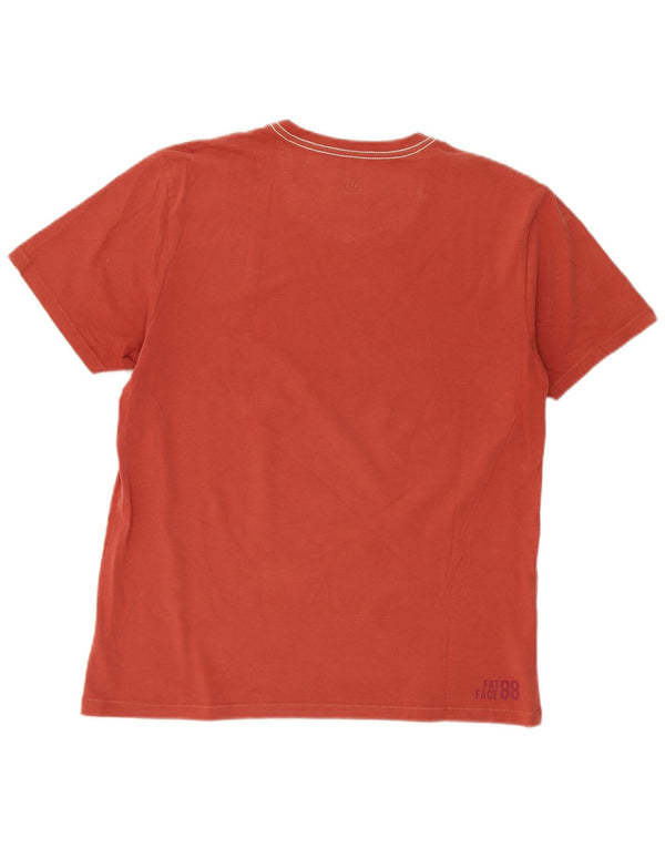 Fat Face Herren-T-Shirt mit Grafik, mittelrote Baumwolle