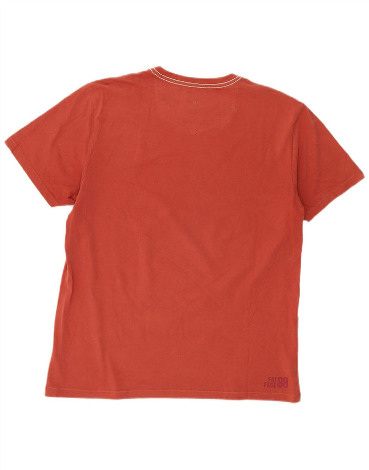 Fat Face Herren-T-Shirt mit Grafik, mittelrote Baumwolle