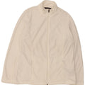 Marks & Spencer Damen Fleecejacke UK 16 Large Weiß Polyester