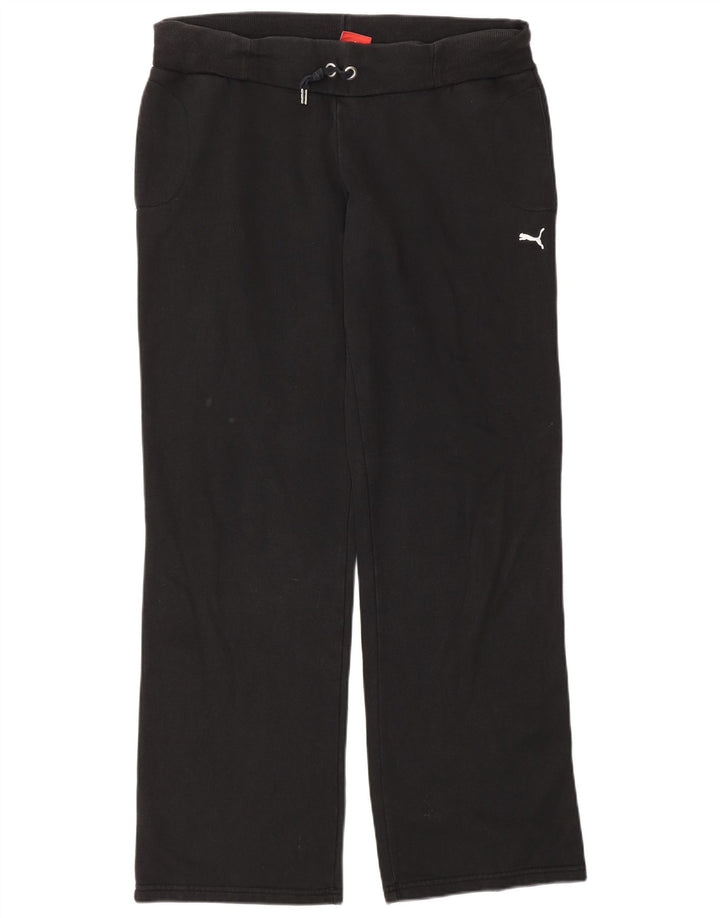 Puma Damen Trainingshose UK 12 Mittelschwarze Baumwolle