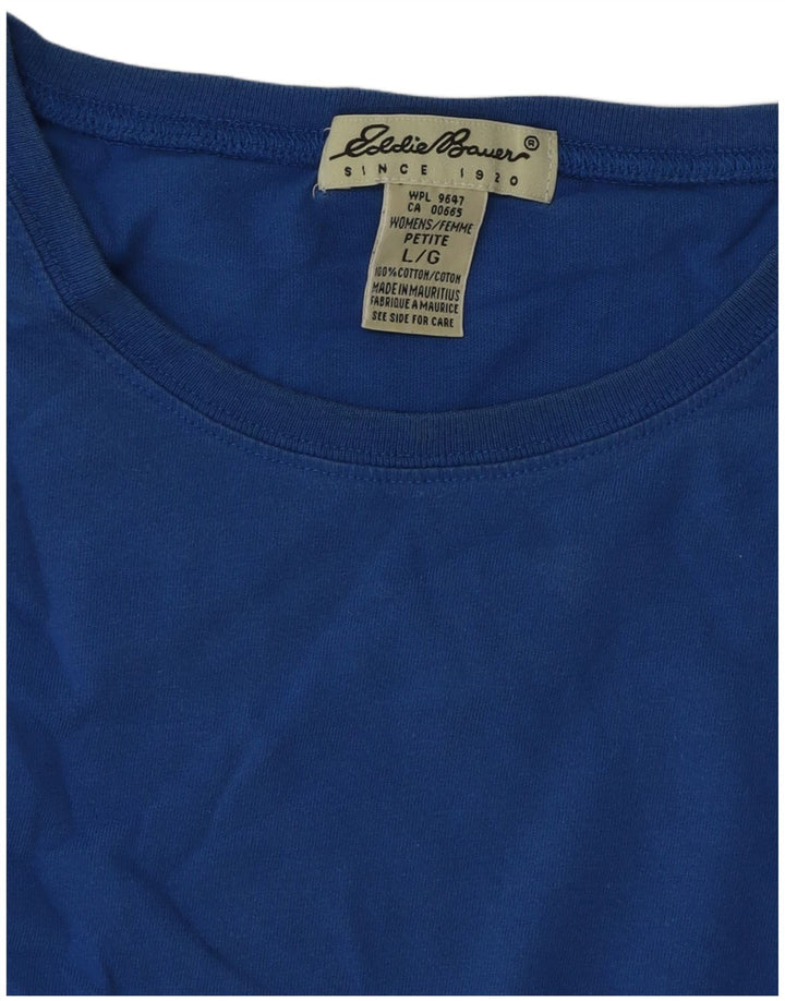 Eddie Bauer Damen Weste Top UK 16 Large Blaue Baumwolle