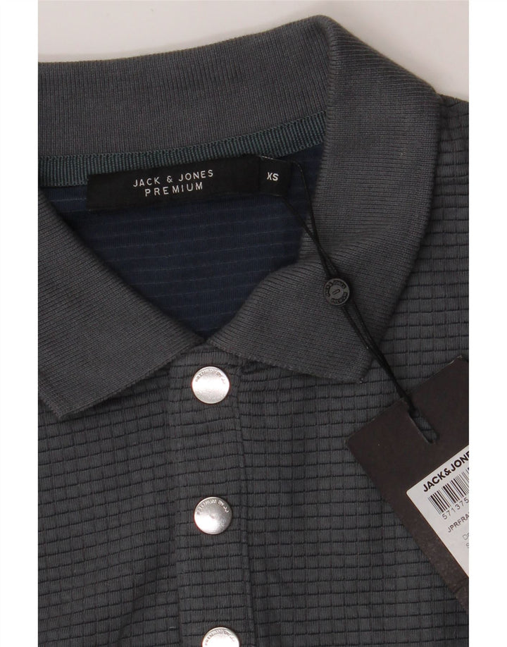 JACK & JONES Mens Polo Shirt XS Grey Cotton Vintage Jack & Jones and Second-Hand Jack & Jones from Messina Hembry 