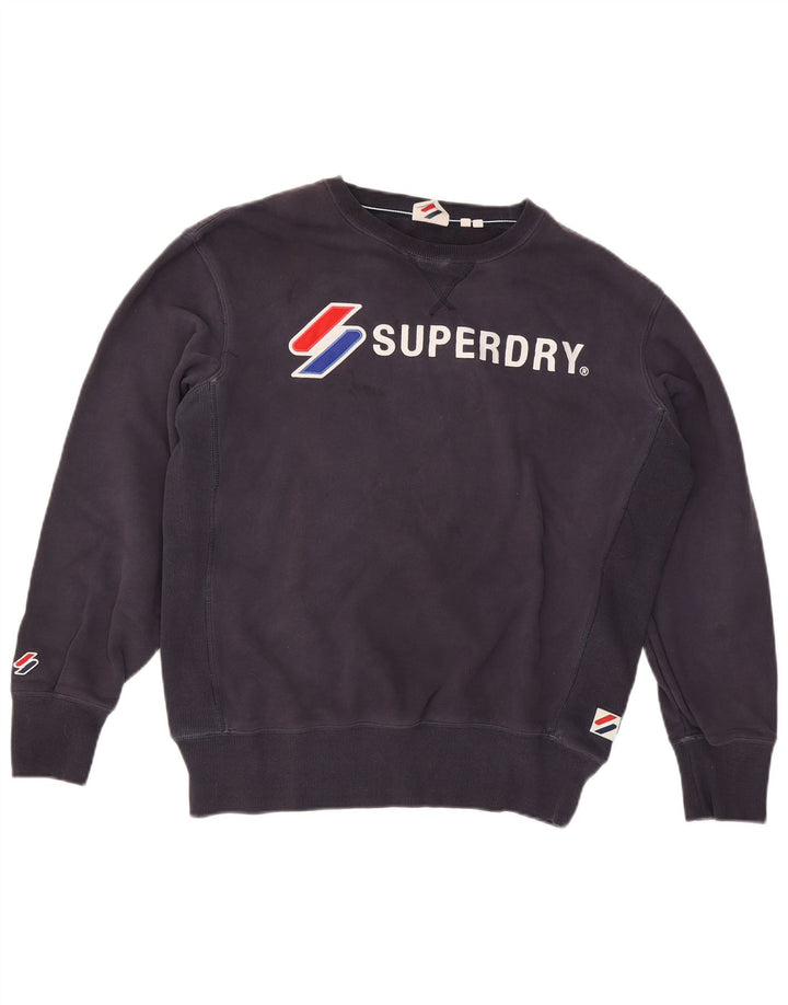 Superdry Herren-Sweatshirt mit Grafik, groß, marineblau, Baumwolle