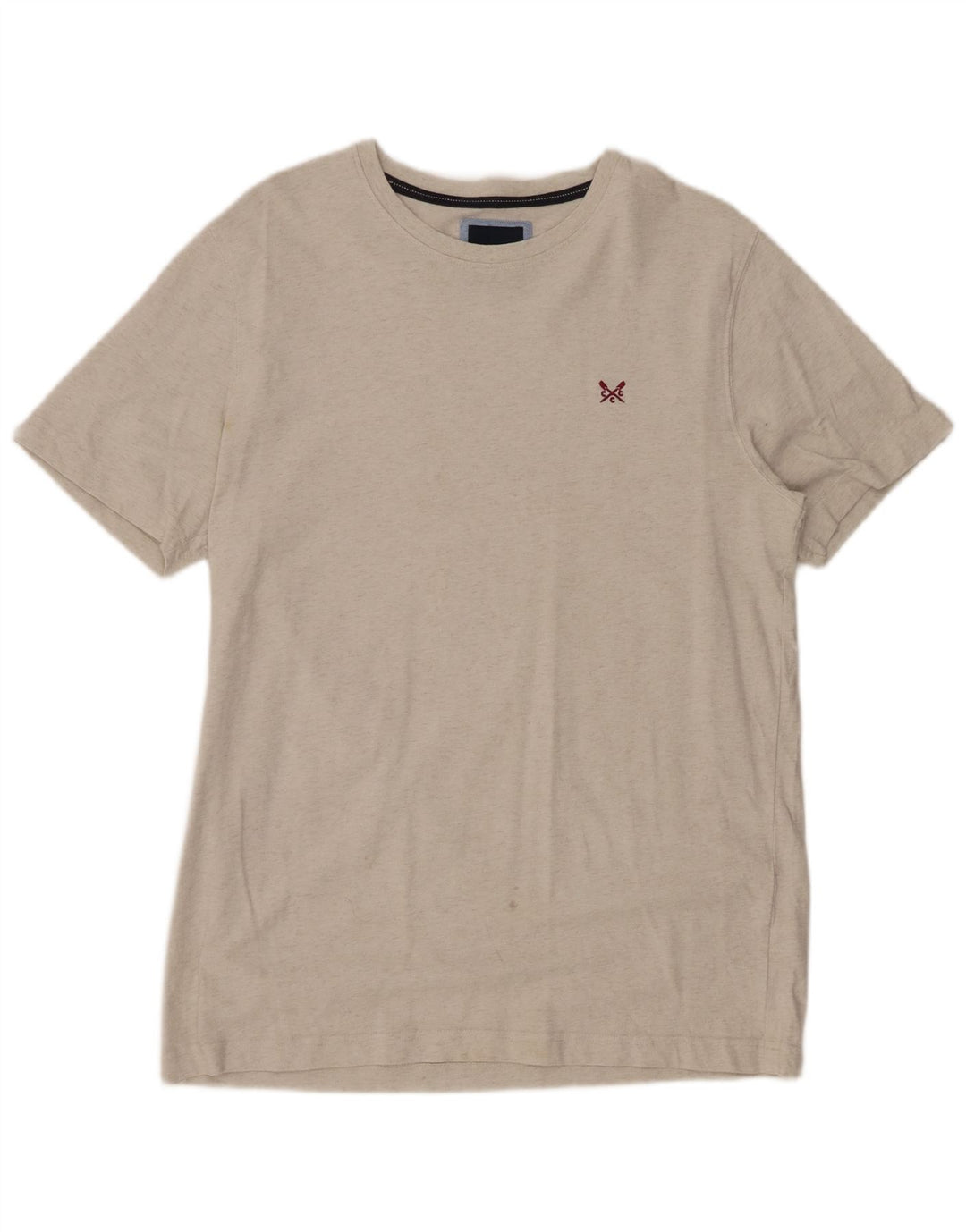 CREW CLOTHING Herren-T-Shirt-Oberteil, groß, weiß gefleckt