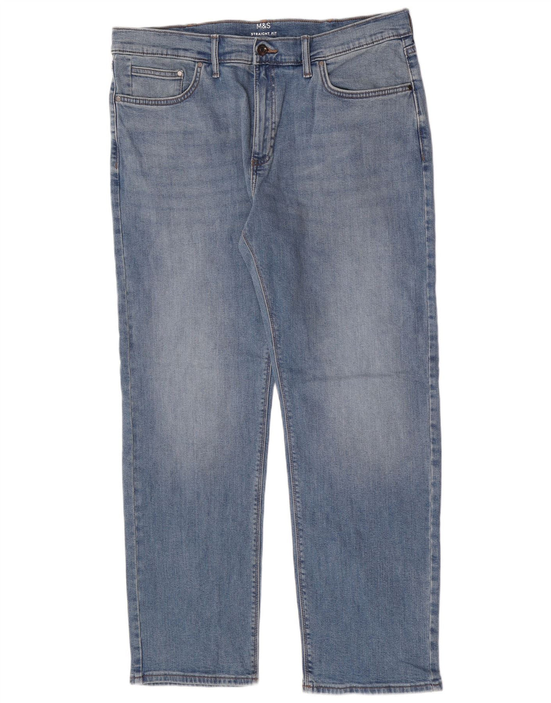 Marks & Spencer Herren-Jeans, kurz, gerade, W36, L29, Blau, Baumwolle