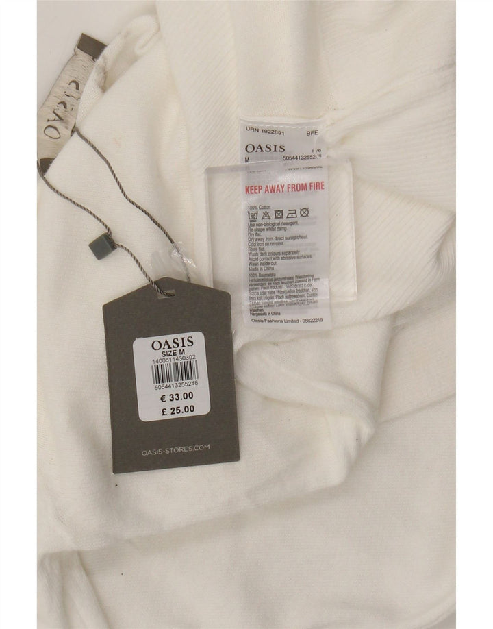 Oasis Crop Bolero-Pullover für Damen, UK 12, mittelweiße Baumwolle