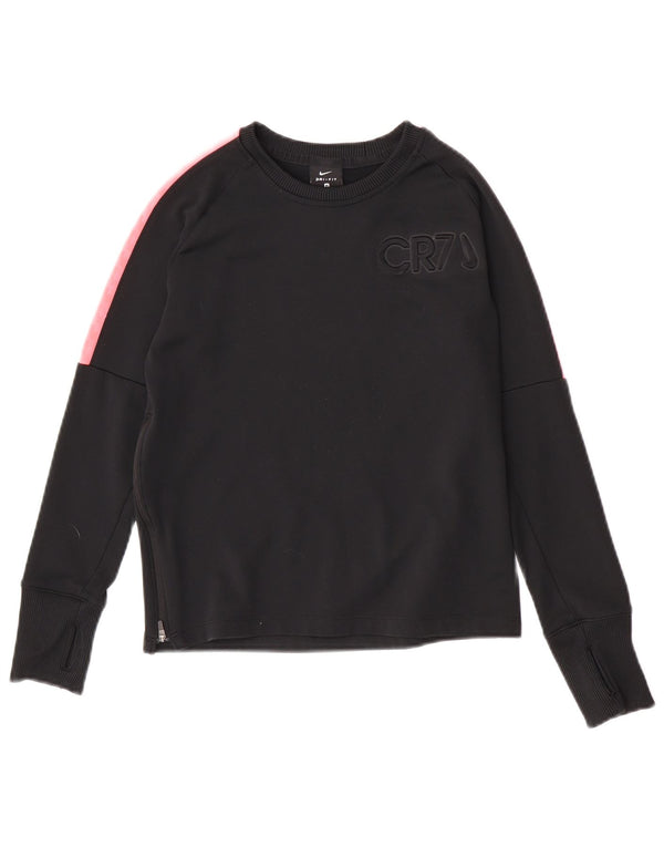 Nike Jungen Dri Fit Graphic Sweatshirt Pullover 10–11 Jahre Medium Schwarz