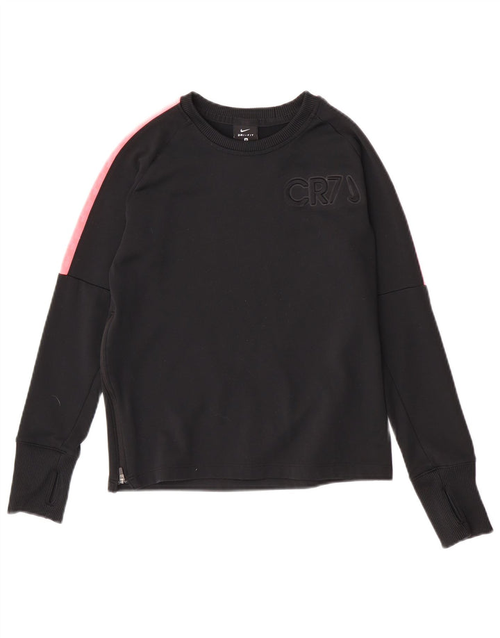 Nike Jungen Dri Fit Graphic Sweatshirt Pullover 10–11 Jahre Medium Schwarz