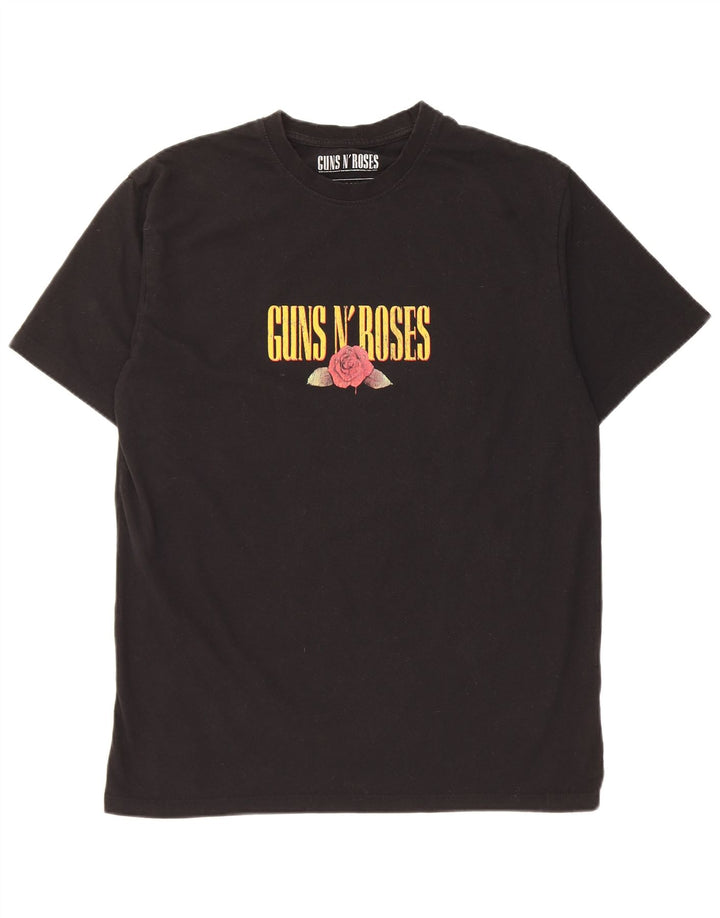 Pull & Bear Herren-T-Shirt mit Grafik, Mittelschwarzes Polyester