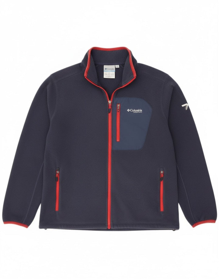 Columbia Herren Titanium Fleece Jacke UK 42 XL Marineblau Polyester