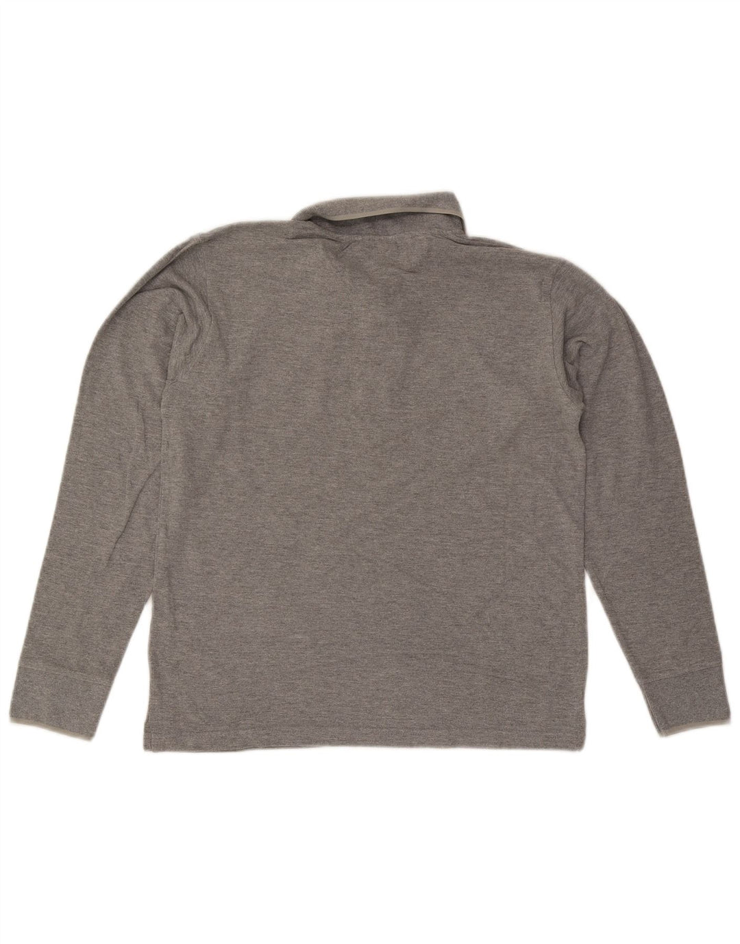 LOTTO Herren-Langarm-Poloshirt aus mittelgrauer Baumwolle