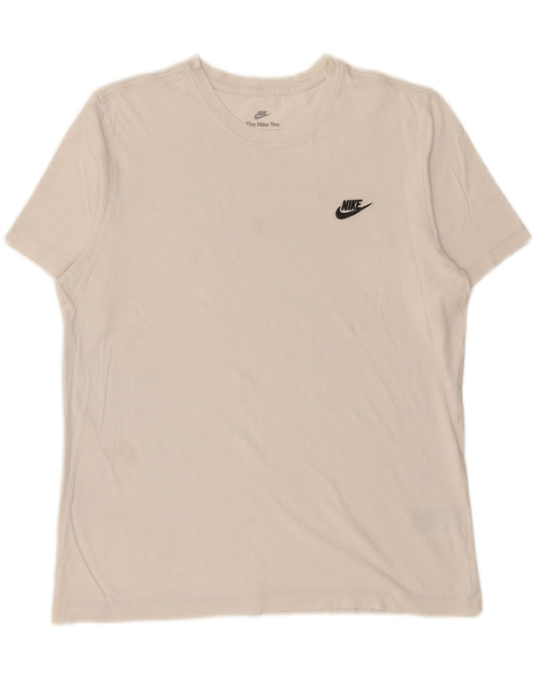 NIKE Herren T-Shirt Top Large Weiß Baumwolle