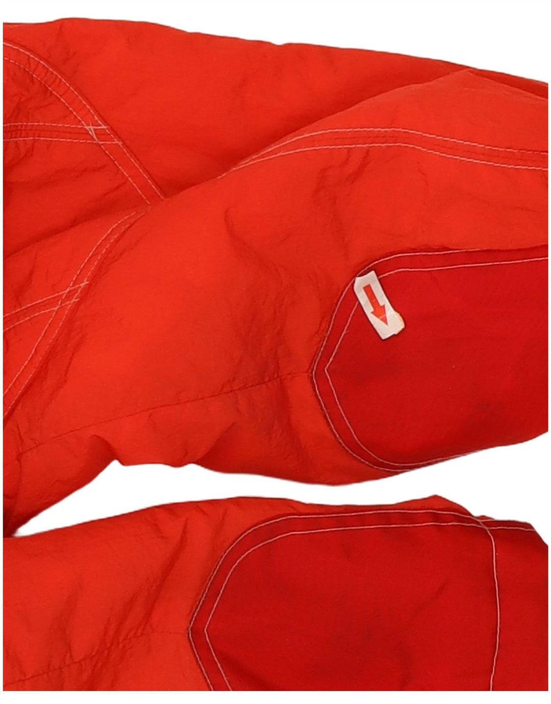 Vintage Skioverall für Jungen, 7–8 Jahre, rotes Polyamid
