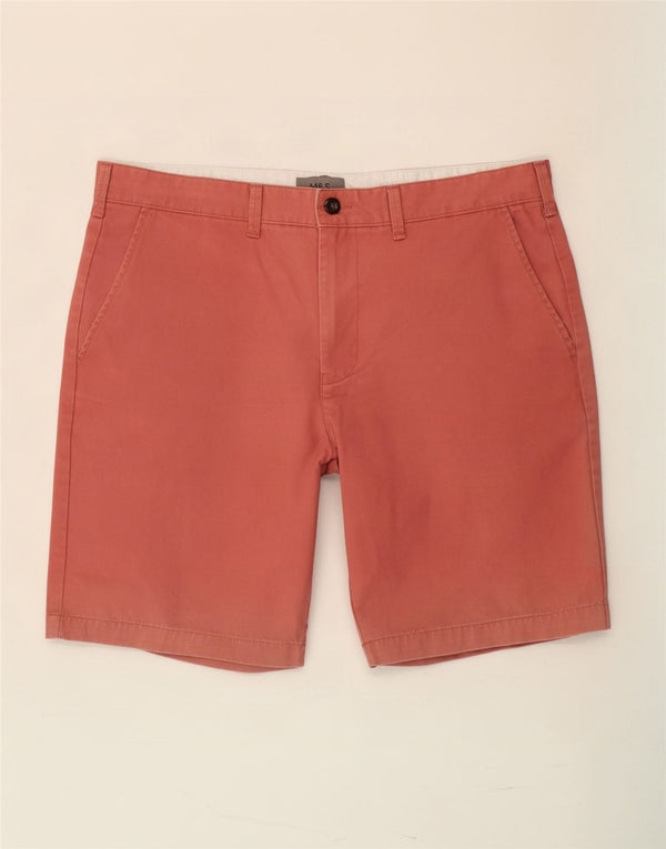 Marks & Spencer Herren-Chinoshorts, Größe L, W36, Rosa, Baumwolle
