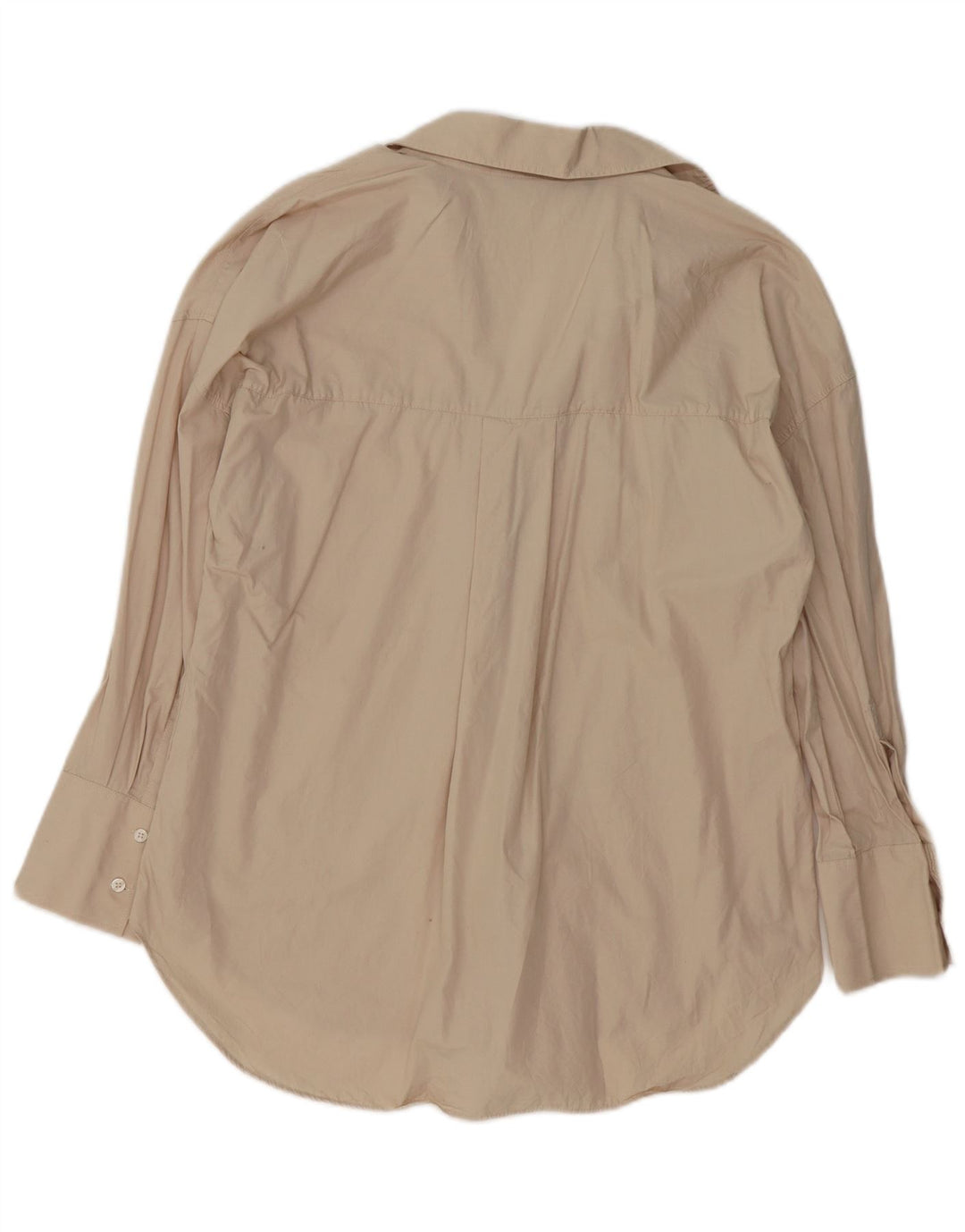 Übergroße Hemdbluse für Damen von Zara, Gr. 10, Größe S, Beige