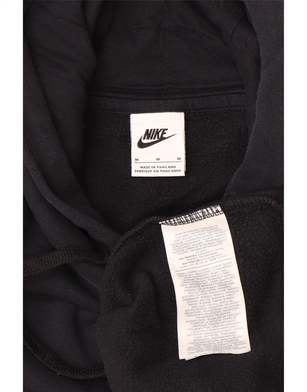 Nike Herren-Kapuzenpullover mit Grafik, mittelschwarz, Colourblock-Baumwolle
